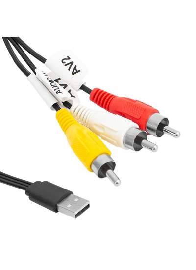 CLZ192 3 RCA + USB ÇEVİRİCİ 1.2 METRE KABLO USB TO 3 RCA (SECONDER HY7024) (4172)