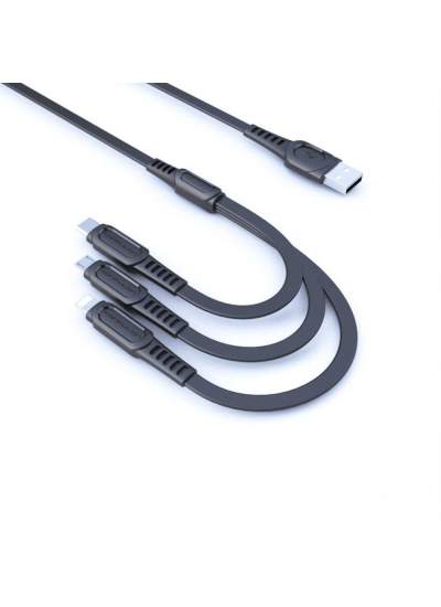 CLZ942 Dc19 3in1 Usb Kablo 1.3m 3a - Ürün Rengi : Kırmızı