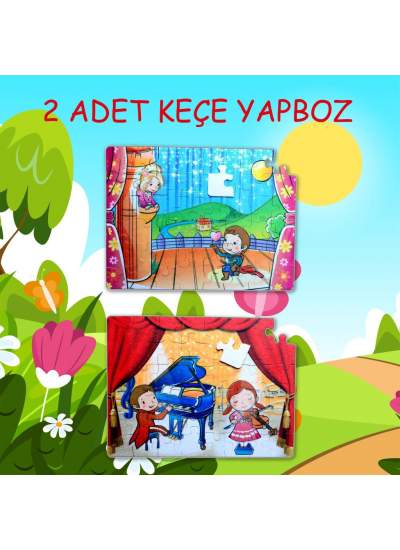 CLZ247  Sahne 5+ Keçe Yapboz - 5 Yaş Puzzle