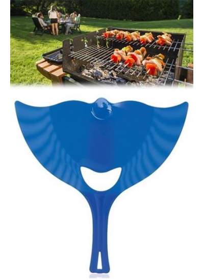 BUFFER® Ergonomik Plastik Renkli Barbekü Mangal Yakma Yelleme Yelpazesi