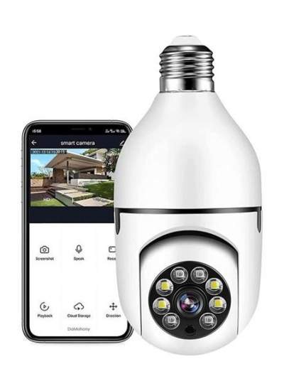 BUFFER® WiFi 360 Panoramik Ampul Kamera Gece Görüş Ses Akıllı Hareket Algılayıcı