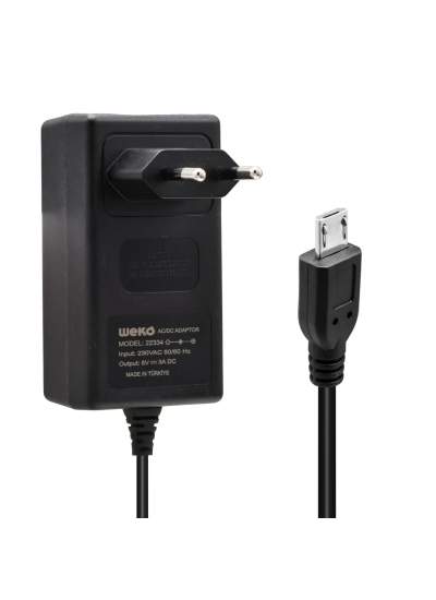 CLZ192 5 VOLT - 3 AMPER MICRO USB UÇLU YERLİ ÜRETİM PRİZ TİPİ ADAPTÖR (4172)