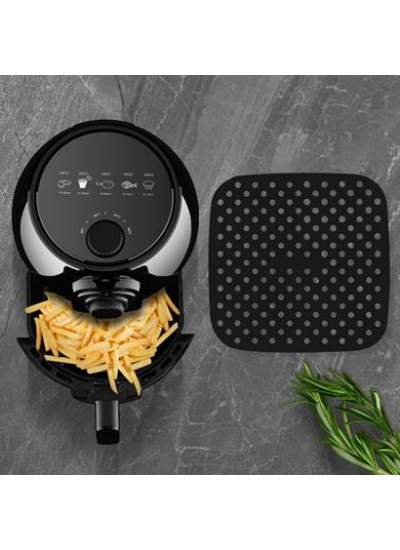 BUFFER® Renkli Isıya Dayanıklı Yıkanılabilir Silikon Fırın Ve Airfryer Kare Pişirme Matı 21,5 Cm