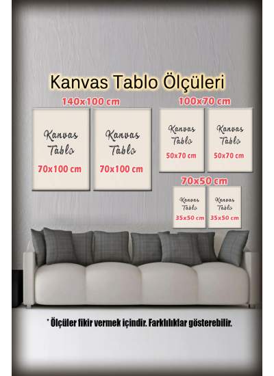 CLZ104 Dekoratif  Modern Arpça Hat Tablo ( Hediyelik)  (70 x 50) cm