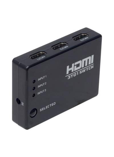 CLZ192 3 GİRİŞ 1 ÇIKIŞ HDMI SWITCHER TOPLAYICI KUMANDALI ADAPTÖRSÜZ (4172)