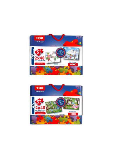 CLZ247 4 Set - 96 Parça  Kış ve Baykuş 5+ Keçe Yapboz - 5 Yaş Puzzle