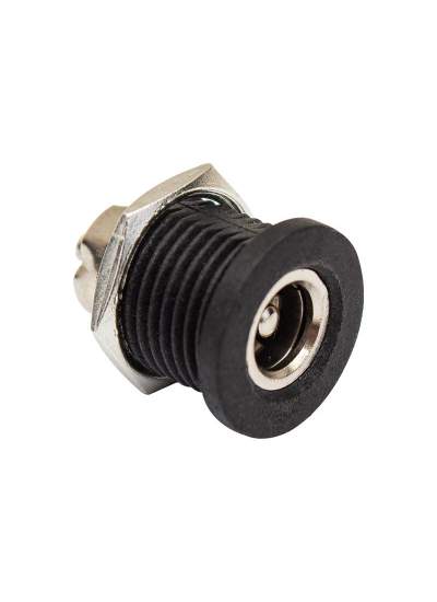 CLZ192 ADAPTÖR FİŞİ İÇİ METAL 12MM YUVARLAK SOMUNLU DC ŞASE 2.1MM  (IC-258C) (4172)