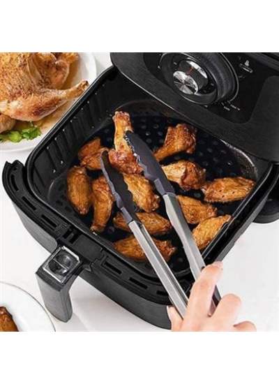 BUFFER® Renkli Isıya Dayanıklı Yıkanılabilir Silikon Fırın Ve Airfryer Kare Pişirme Matı 21,5 Cm