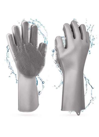 CLZ192 Sihirli Isıya Dayanıklı Silikon Çok Amaçlı Bulaşık Eldiven Fırçası Magic Gloves