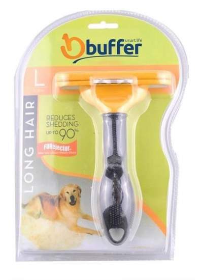 BUFFER® 23 KG Üzeri Uzun Tüylü Köpekler İçin Tüy Toplayıcı Ergonomik Tarak