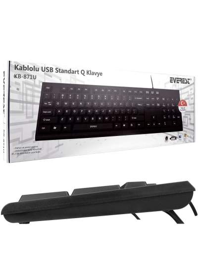 CLZ192 EVEREST KB-871U SİYAH USB STANDART Q KLAVYE (4172)