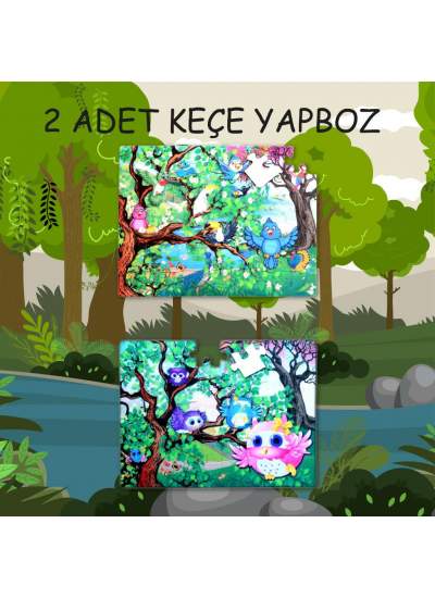 CLZ247  Baykuş 5+ Keçe Yapboz - 5 Yaş Puzzle