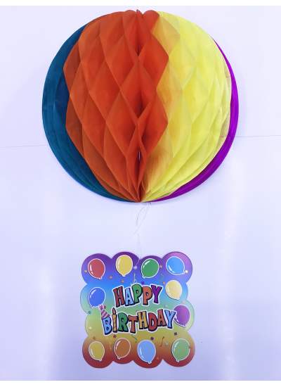 Kağıt Süs Happy Birthday Dekor 55 cm-0748 (CLZ)