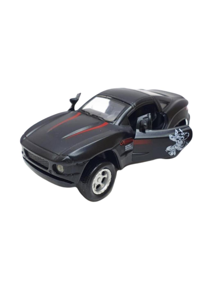 CLZ505 Mustang Çek Bırak Spor Araba - Işıklı Sesli Model -Siyah