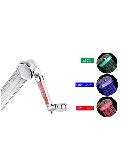 CLZ192 Renk Değiştiren Led Işıklı Tasarruflu Tazyikli Duş Başlığı (4172)